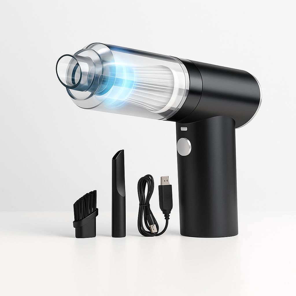 2-in-1 Portable Vacuum Suction Cleaner & Wireless Air Duster