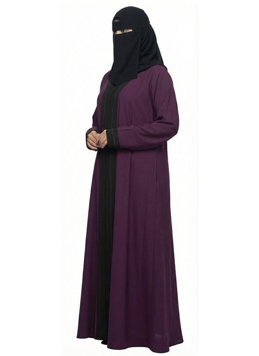 Inara Abaya Burqa With Embroidered Front Open