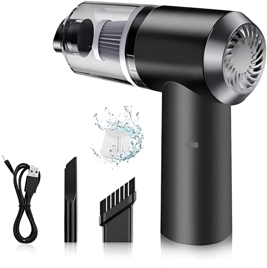 2-in-1 Portable Vacuum Suction Cleaner & Wireless Air Duster