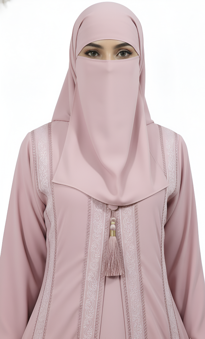 Inara Abaya Burqa With Embroidered Front Open