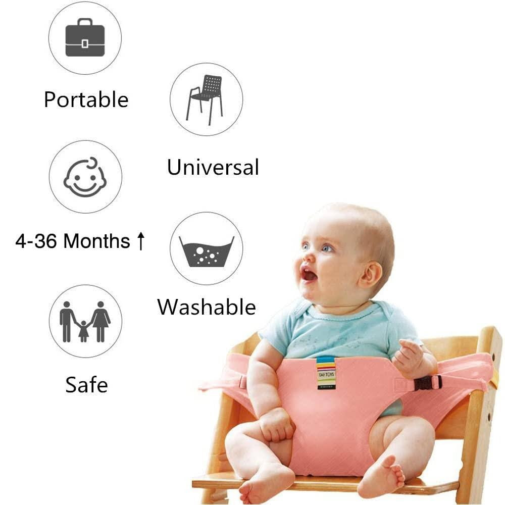 Adjustable Baby High Chair Safety Seat with Strap – Secure Feeding Belt with Foam Cushion Support