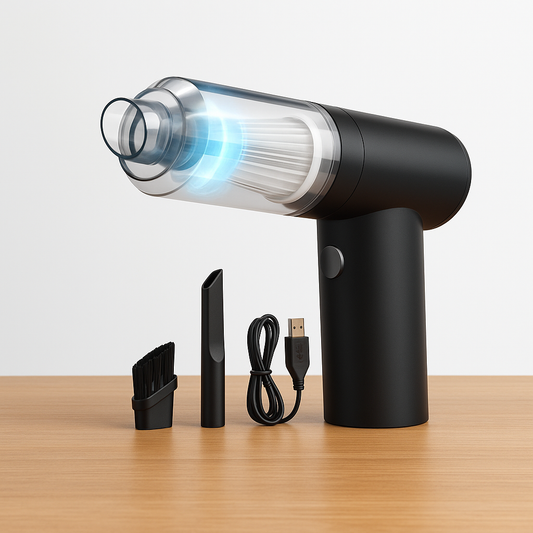2-in-1 Portable Vacuum Suction Cleaner & Wireless Air Duster
