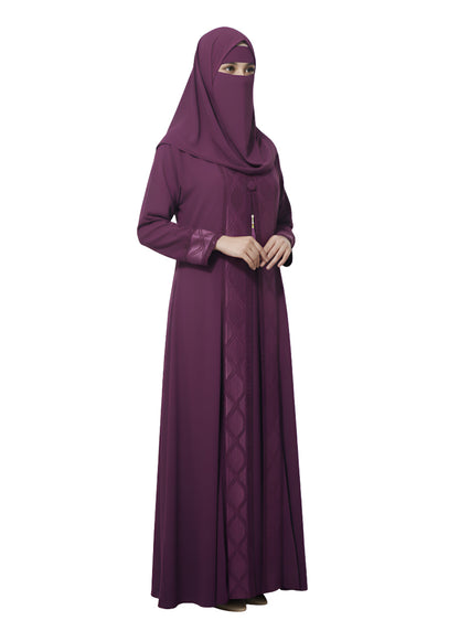 Classic Embroidered Pleated Maxi Abaya | Elegant Modest Outfit