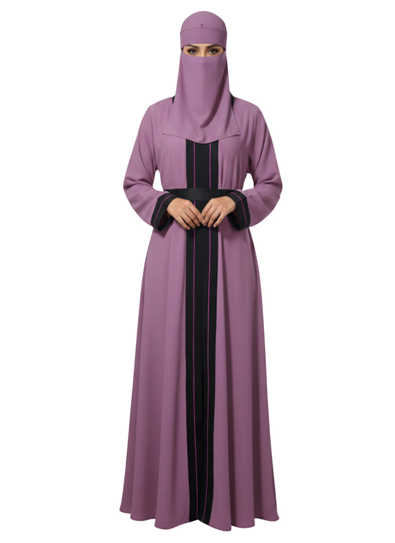 Inara Abaya Burqa With Embroidered Front Open
