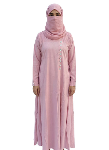 Elegant Embroidered Front Open Abaya Burqa – Modest Fashion Training Edition