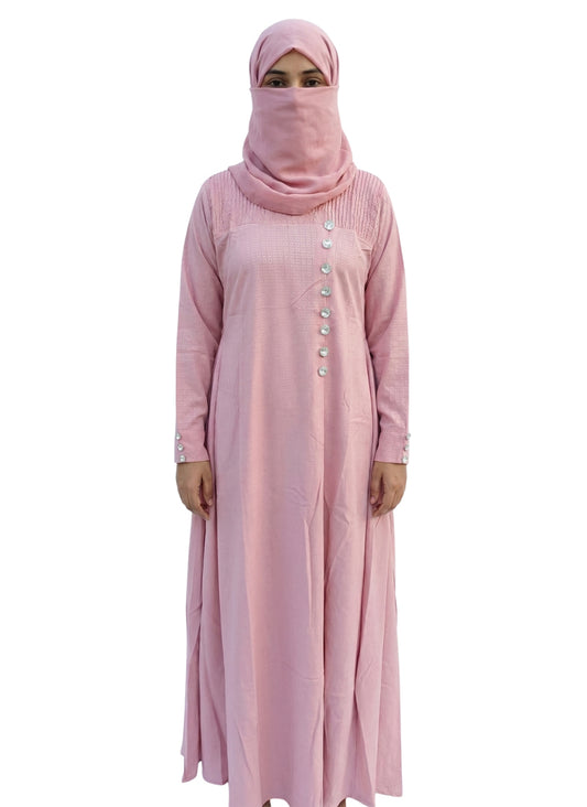 Elegant Embroidered Front Open Abaya Burqa – Modest Fashion Training Edition