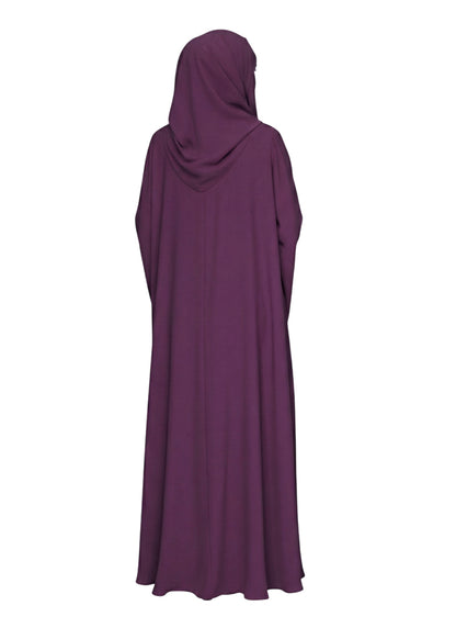 Women's Butterfly Abaya Burkha Rose Pink | Soft Premium Nida Fabric with Pearl Detailing