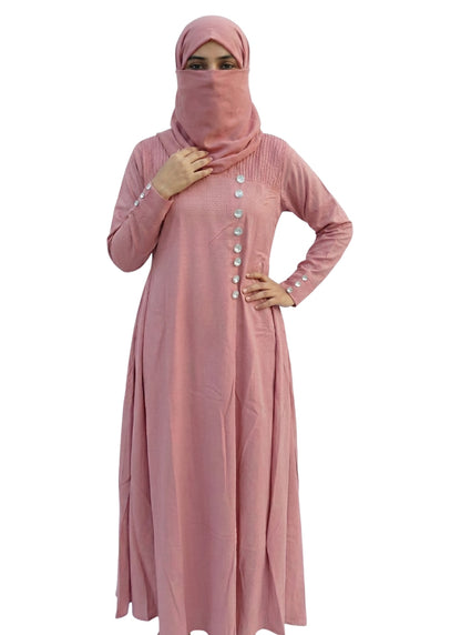 Elegant Embroidered Front Open Abaya Burqa – Modest Fashion Training Edition