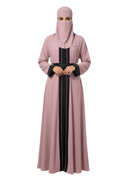 Inara Abaya Burqa With Embroidered Front Open
