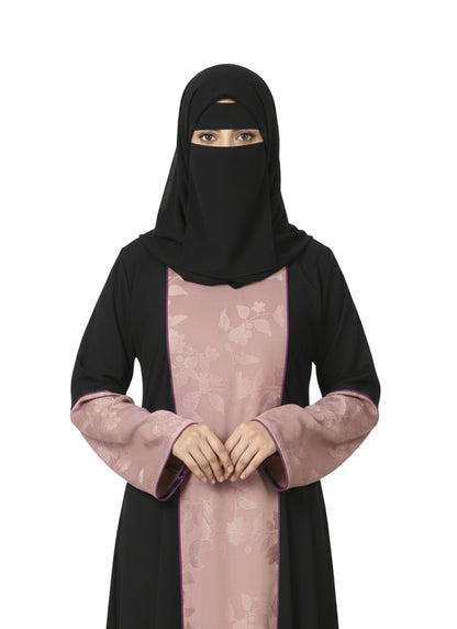 Graceful A-Line Abaya with Fancy Embroidery – Modest Burqa Dress