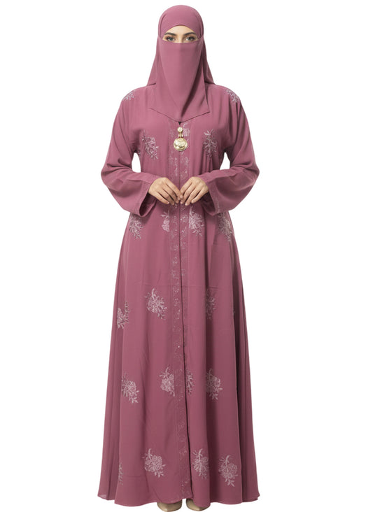 Designer Abaya with Tonal/Metallic Embellishment