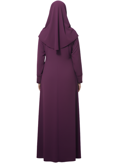 Classic Embroidered Pleated Maxi Abaya | Elegant Modest Outfit