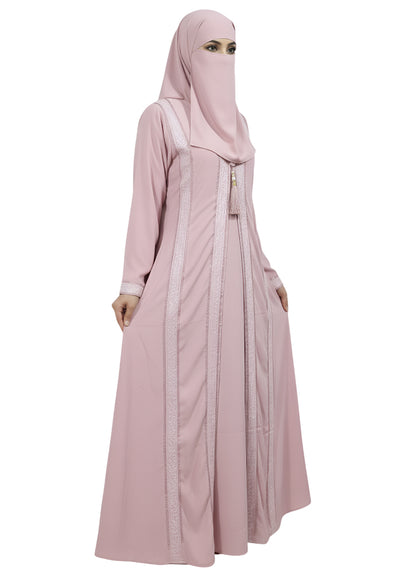 Inara Abaya Burqa With Embroidered Front Open