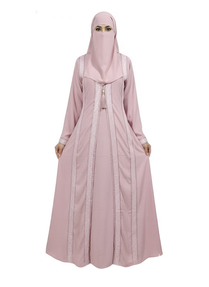 Inara Abaya Burqa With Embroidered Front Open