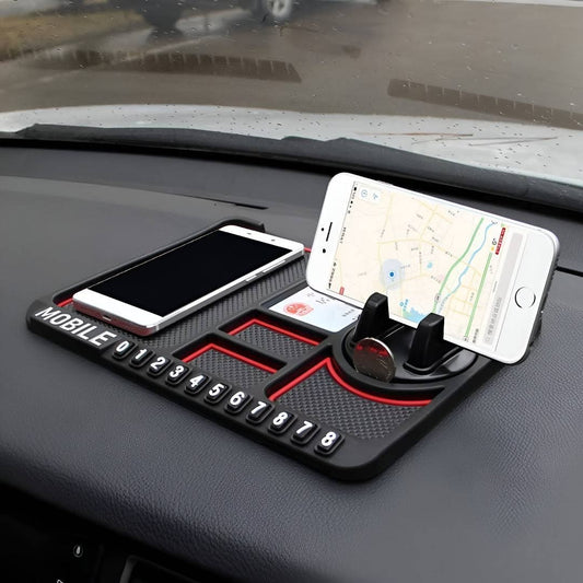 HSR Car Accessories Multi-Functional Anti-Slip Silicone Dashboard Pad with Mobile and GPS Holder