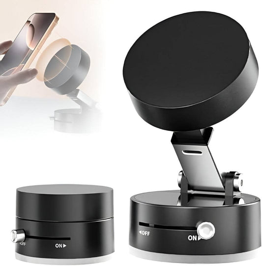 Glarixa Suction Phone Holder - Magnetic Phone Holder with Foldable and Anti-Slip Features